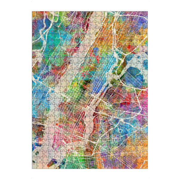 Puzzle Ravensburger "New York City Street Map 3" artboxONE - Städte,Städte / New York,Kartografie