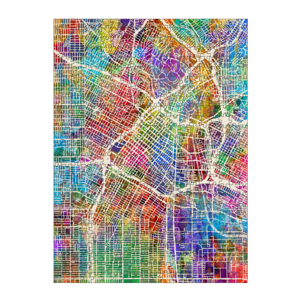 Puzzle Ravensburger "Los Angeles City Street Map 3" artboxONE - Städte,Städte / Los Angeles,Kartografie