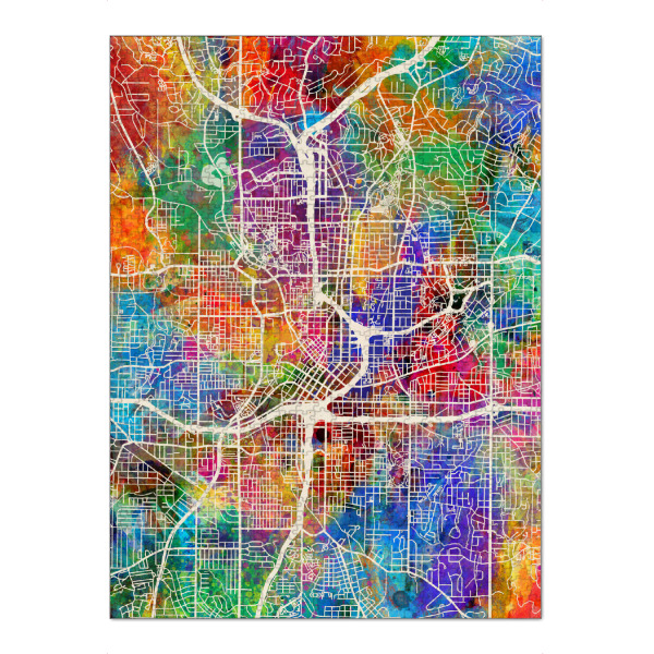 Puzzle Ravensburger "Atlanta Georgia City Map 3" artboxONE - Städte,Kartografie