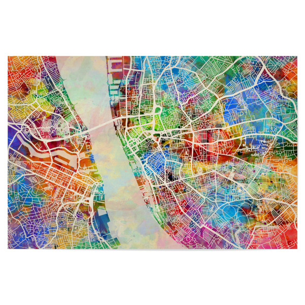 Poster 30x20 cm "Liverpool England Street Map 3" artboxONE - Städte,Kartografie