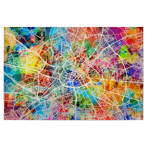Poster 30x20 cm "Manchester England Street Map 3" artboxONE - Städte,Kartografie