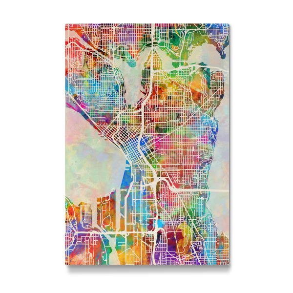 Galerie-Print "Seattle Washington Street Map 3" 30x20 cm artboxONE