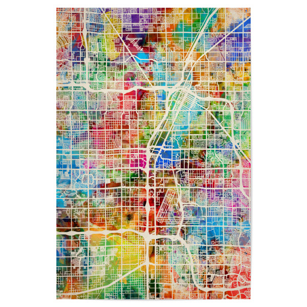 Poster "Las Vegas City Street Map 2" artboxONE - Städte,Städte / Las Vegas,Kartografie