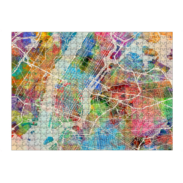 Puzzle Ravensburger "New York City Street Map 2" artboxONE - Städte,Städte / New York,Kartografie