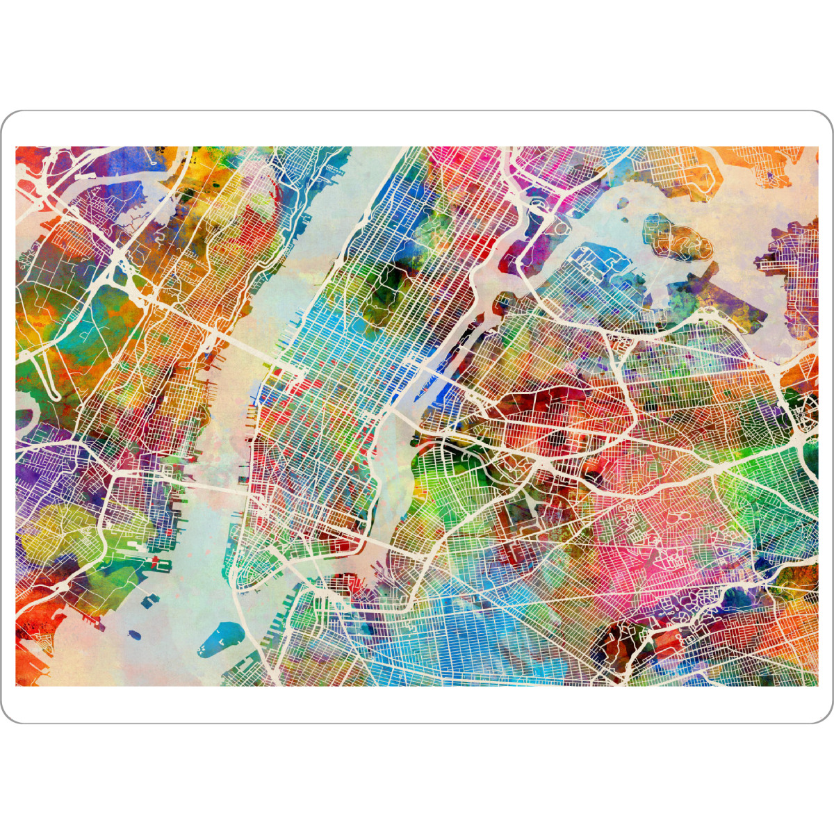 Tischset "New York City Street Map 2" artboxONE - Städte,Städte / New York,Kartografie