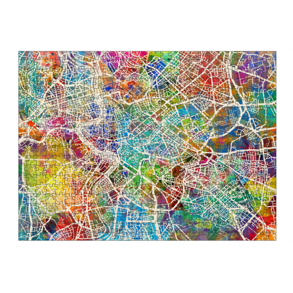 artboxONE Puzzle "Rome Italy Street Map 2" artboxONE - Städte,Städte / Rom,Kartografie