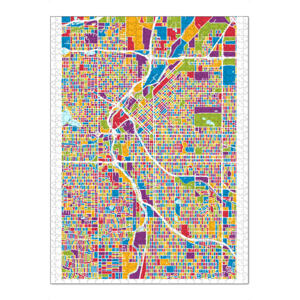 Puzzle Ravensburger "Denver Colorado Street Map 2" artboxONE - Städte,Kartografie