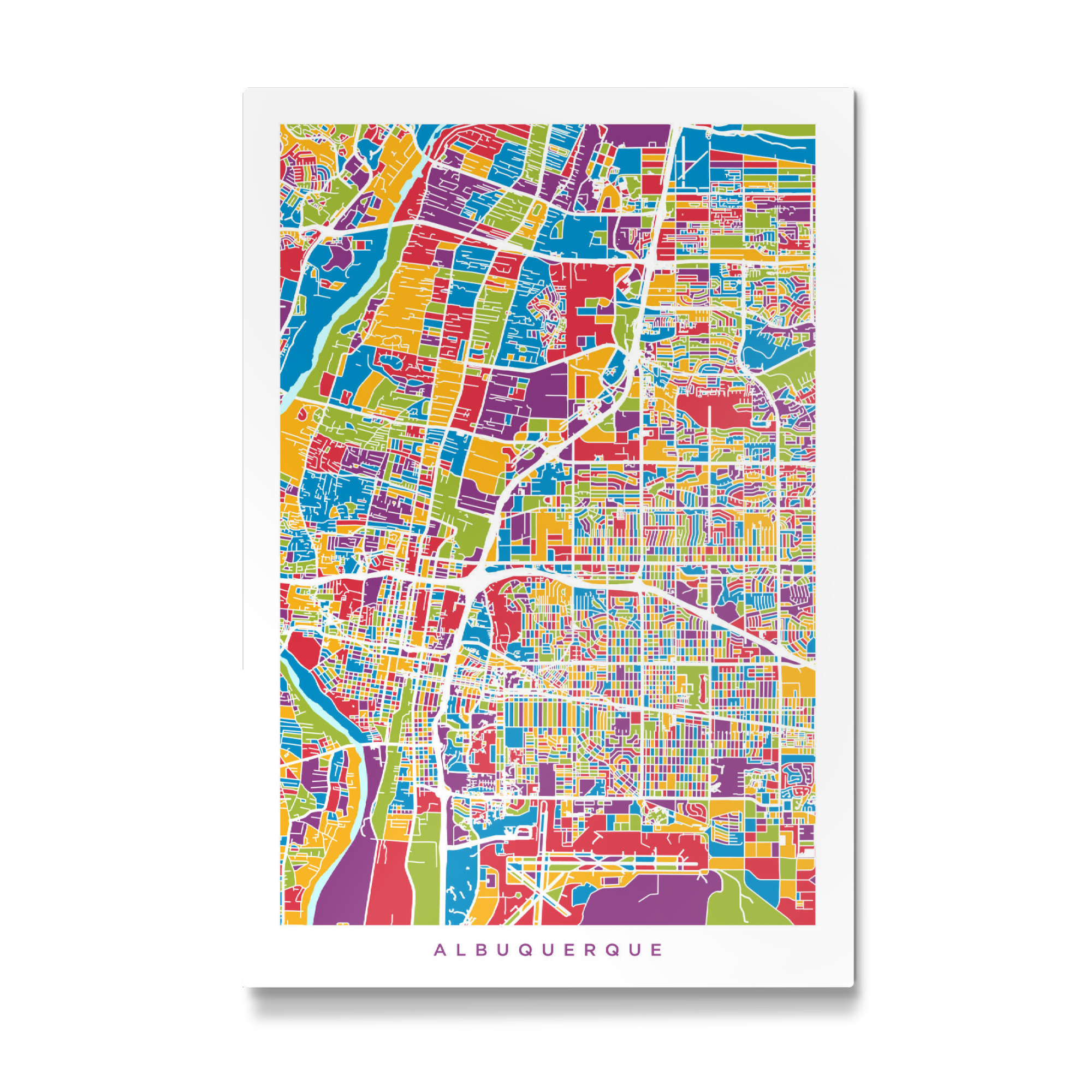 Galerie-Print "Albuquerque New Mexico City Street Map 2" 30x20 cm artboxONE