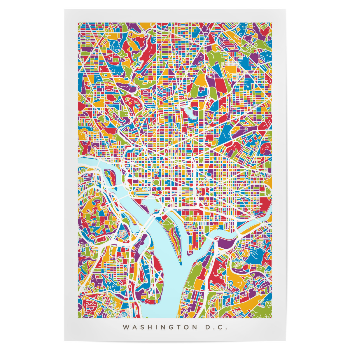 Washington Dc Street Map 2 Als Poster Bei Artboxone Kaufen