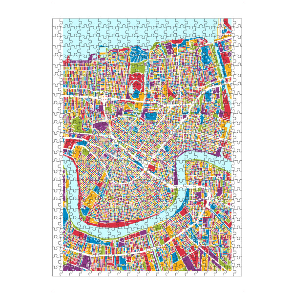 Puzzle Ravensburger "New Orleans Street Map 2" artboxONE - Städte,Kartografie