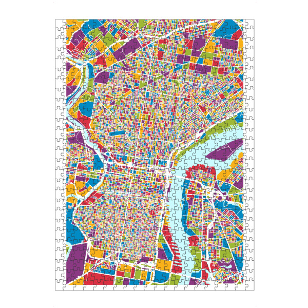Puzzle Ravensburger "Philadelphia Pennsylvania Street Map 2" artboxONE - Städte,Kartografie
