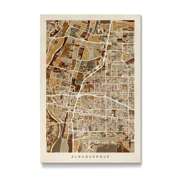 Galerie-Print "Albuquerque New Mexico City Street Map" 30x20 cm artboxONE