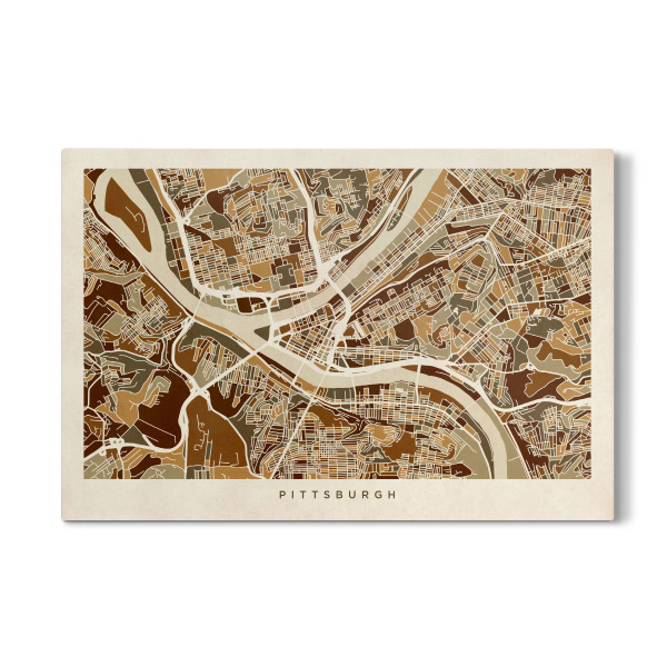 Galerie-Print "Pittsburgh Pennsylvania Street Map" 30x20 cm artboxONE