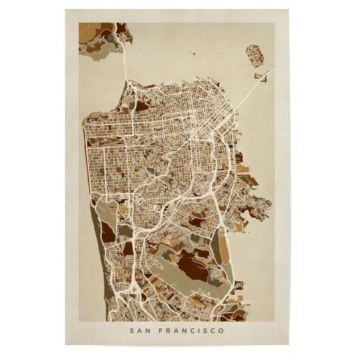 Large Map Of San Francisco San Francisco City Map Als Poster Bei Artboxone Kaufen Large Map Of San Francisco San Francisco City Map Als Poster Bei Artboxone Kaufen