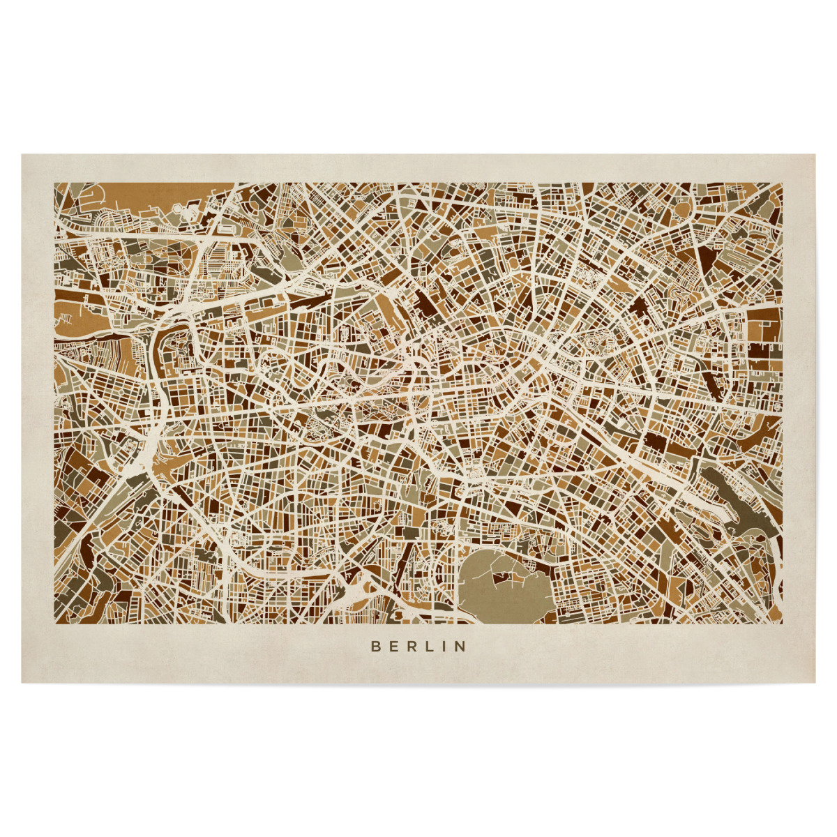 Berlin Germany Street Map Als Poster Bei Artboxone Kaufen