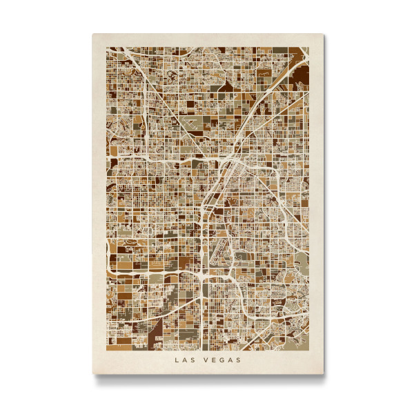 Galerie-Print "Las Vegas City Street Map" 30x20 cm artboxONE