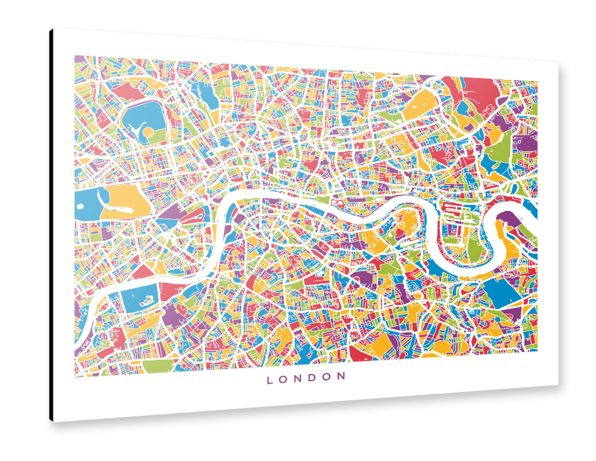 Alu-Dibond "London England Street Map" 30x20 cm artboxONE