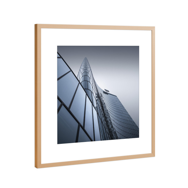 Poster mit Rahmen Kupfer "OMV Headquarter Wien" artboxONE - Städte,Architektur,Geometrie,Städte / Wien