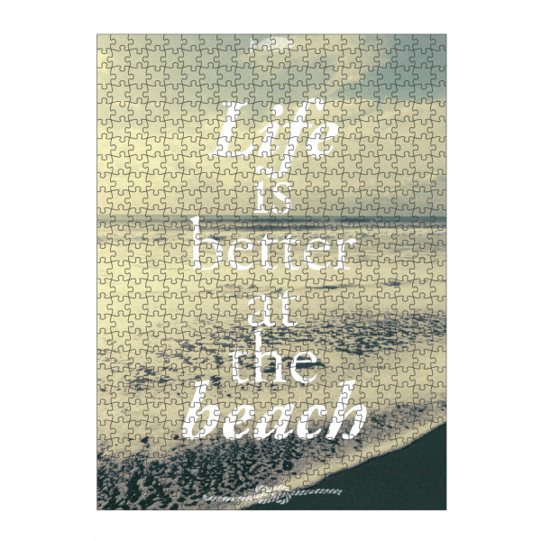 Puzzle Ravensburger "Life is better at the beach" artboxONE - Typografie - Strand,Meer,Wellen - Bild strand