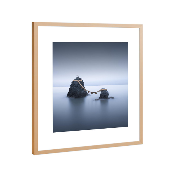 Poster mit Rahmen Kupfer "Meoto Iwa Japan 2" artboxONE - Natur,Reise / Strand und Meer,Reise / Asien,Städte / Tokio
