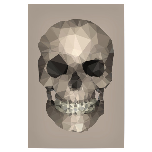 Polygons skull beige