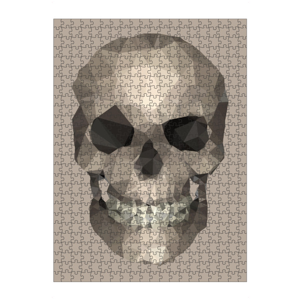 Puzzle Ravensburger "Polygons skull beige" artboxONE - Geometrie,Fashion