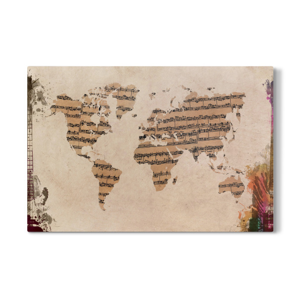Galerie-Print "World map 41 music world" 30x20 cm artboxONE