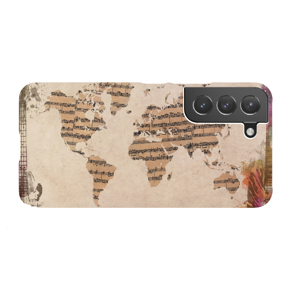 "World map 41 music world"für Samsung Galaxy - Premium-Case Handyhülle artboxONE