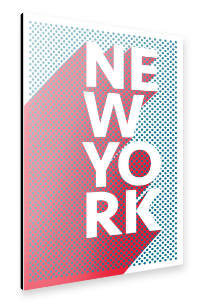 Alu-Dibond "New York Pop Art" 30x20 cm artboxONE