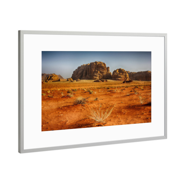 Poster mit Rahmen Silber "Desert in Jordan" artboxONE - Natur,Reise,Reise / Asien