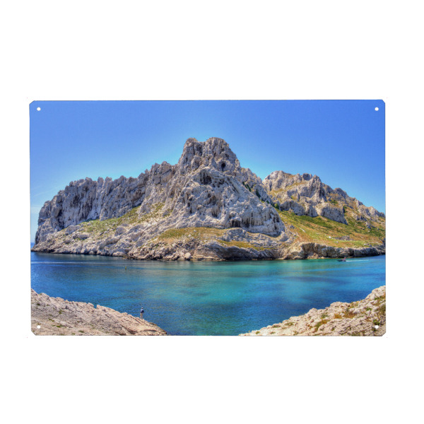Holzbild "Ile Maire Marseille France" artboxONE - Natur,Reise,Reise / Strand und Meer