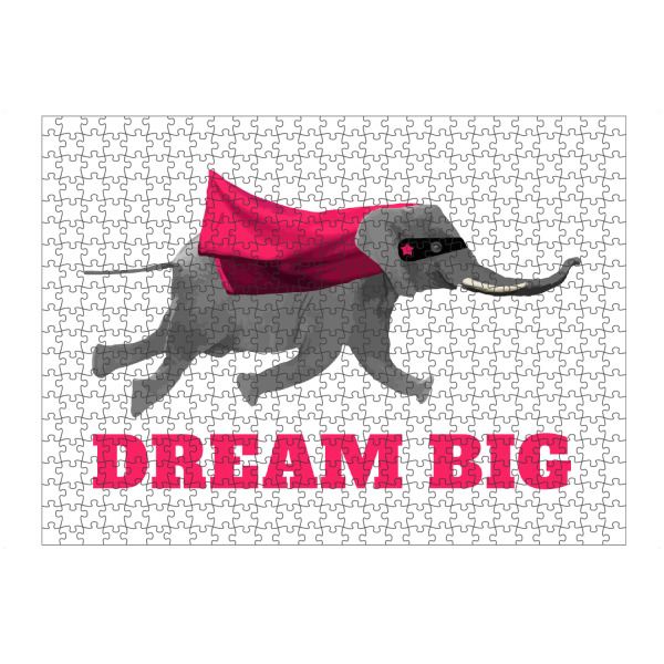 Puzzle Ravensburger "Flying elephant Dream big" artboxONE - Tiere,Comic