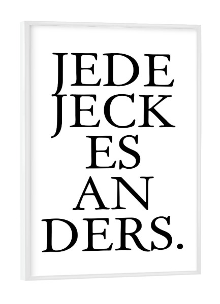 Poster mit weißem Rahmen "Kölsches Grundgesetz" artboxONE - Städte / Köln,Typografie,Schwarzweiß