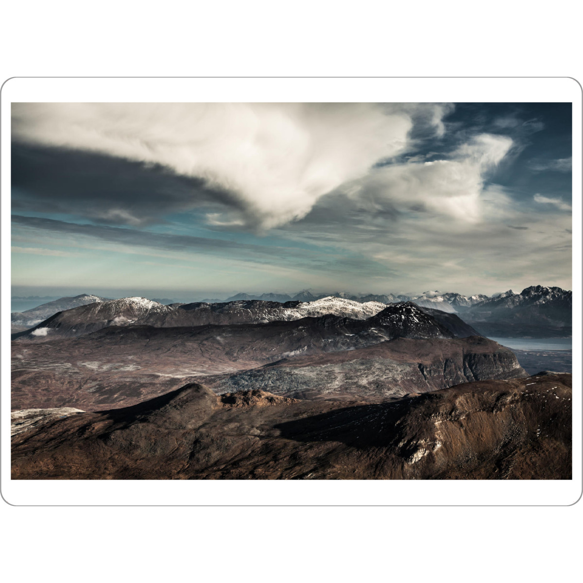 Tischset "Berglandschaft III" artboxONE - Natur - Berge,Bergkette,Wolken,Himmel,Wolkenhimmel,Berglandschaft,Norwegen,Landschaft - Bild berge