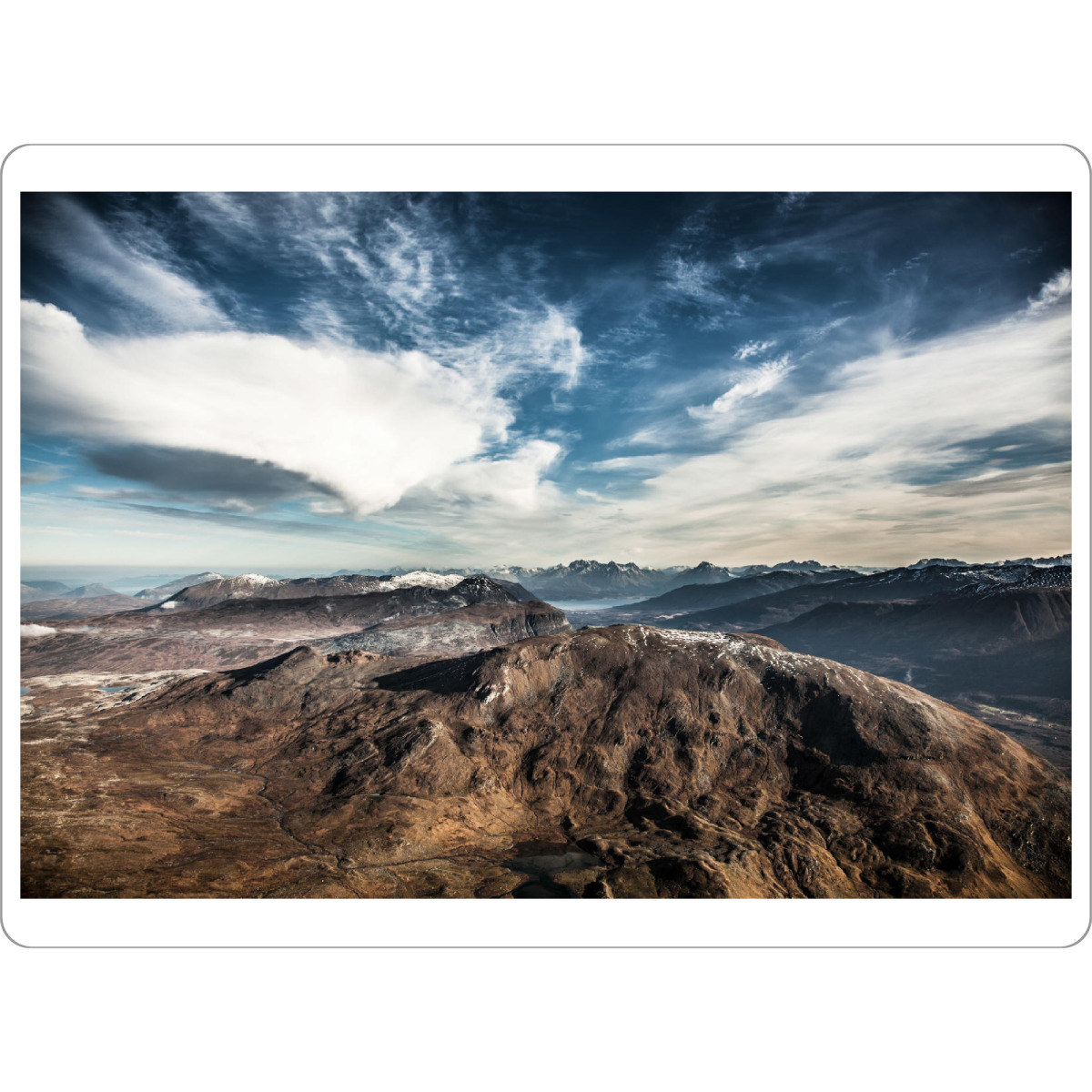 Tischset "Berglandschaft I" artboxONE - Natur - Berge,Bergkette,Wolken,Himmel,Wolkenhimmel,Berglandschaft,Norwegen,Landschaft - Bild berge