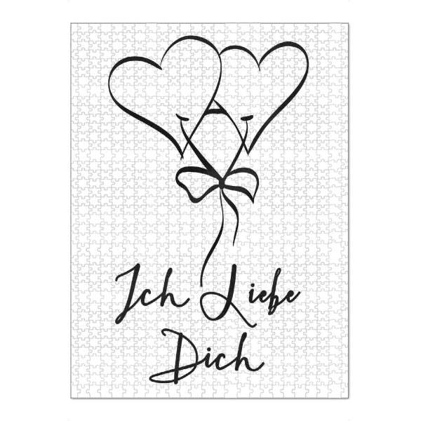 Puzzle Ravensburger "Ich Liebe Dich" artboxONE - Schwarzweiß,Liebe,Fashion