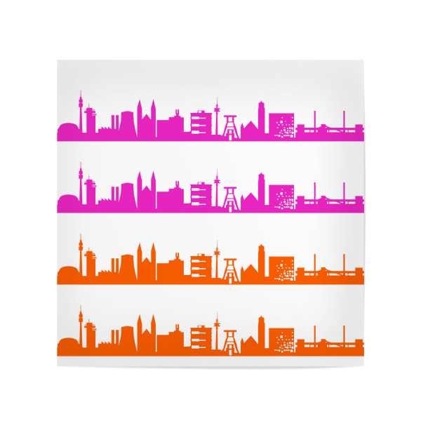 Poster 20x20 cm "Ruhrpott 01 Bicolor" artboxONE - Städte,Reise,Abstrakt,Architektur,Reise / Länder