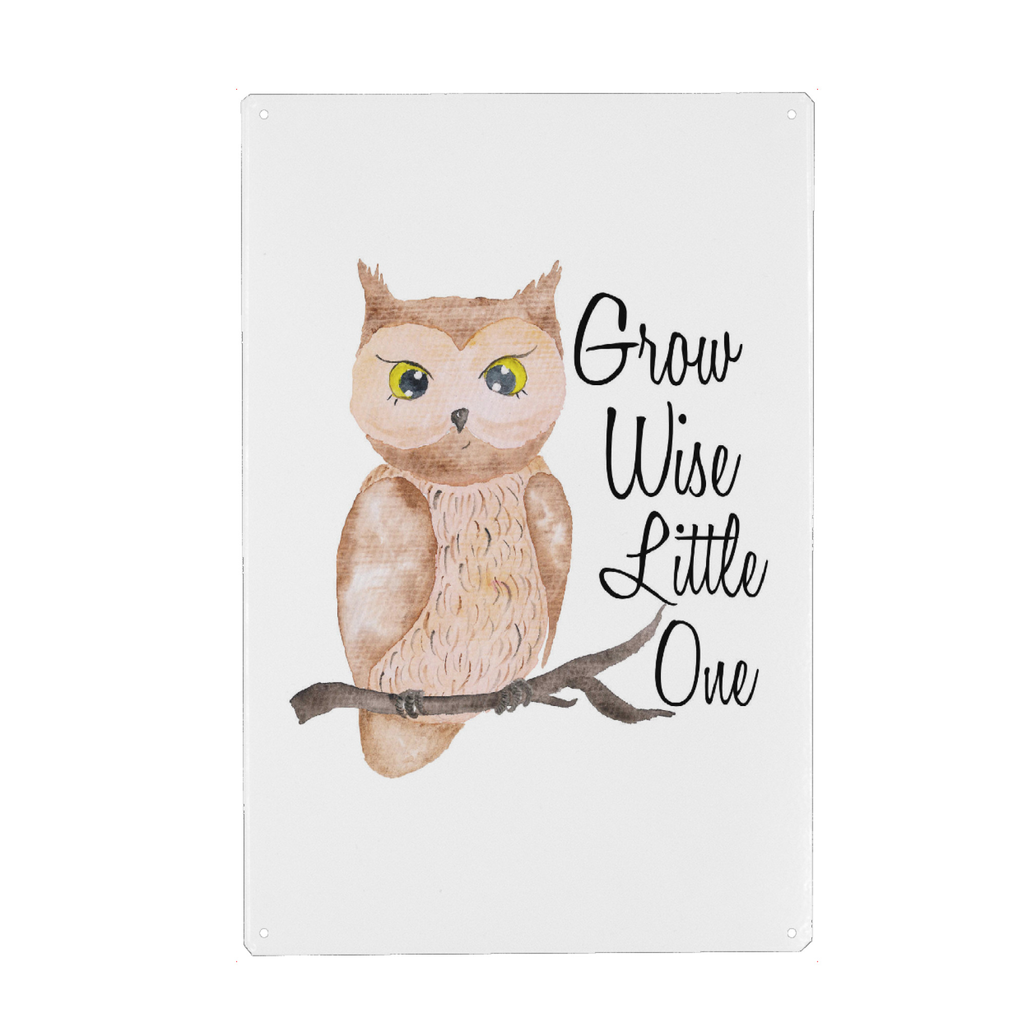 Holzbild "Grow Wise Little One" artboxONE - Für Kinder,Schwarzweiß