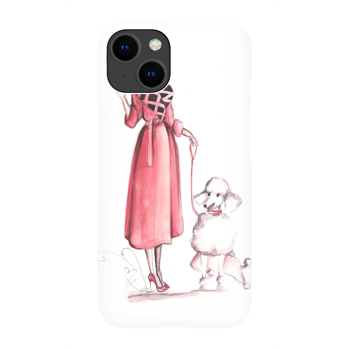 iPhone "Girl with Poodle" Premium-Case Handyhülle artboxONE