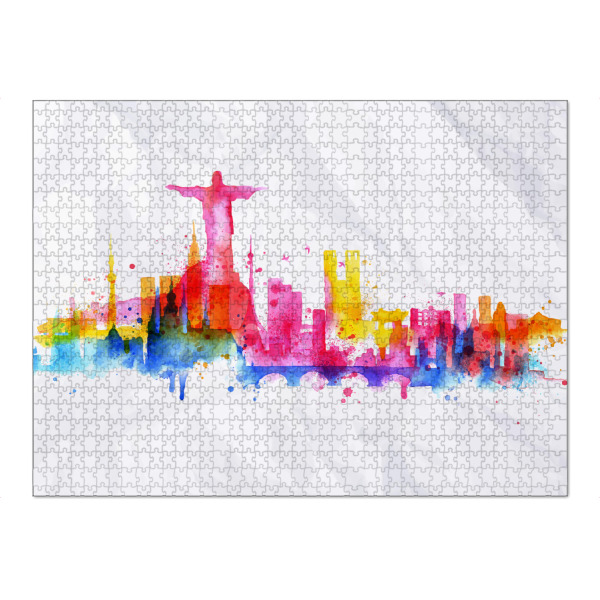 Puzzle Ravensburger "Silhouette Rio" artboxONE - Städte / Rio de Janeiro