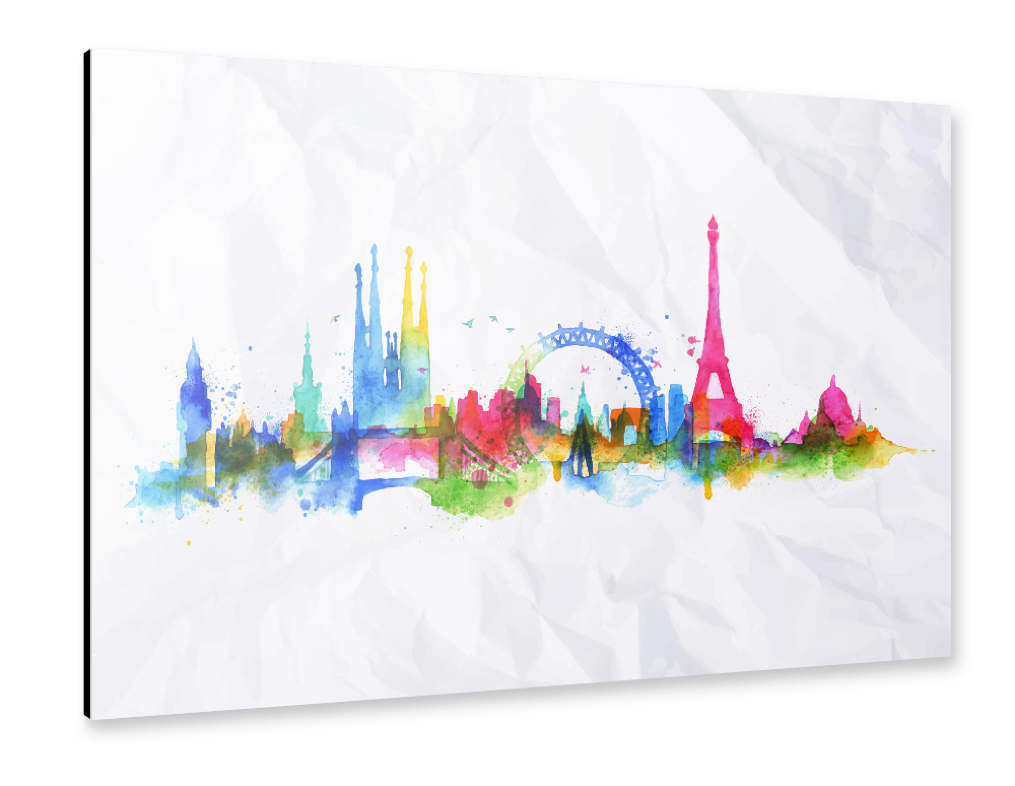Alu-Dibond "Silhouette Paris" 75x50 cm artboxONE
