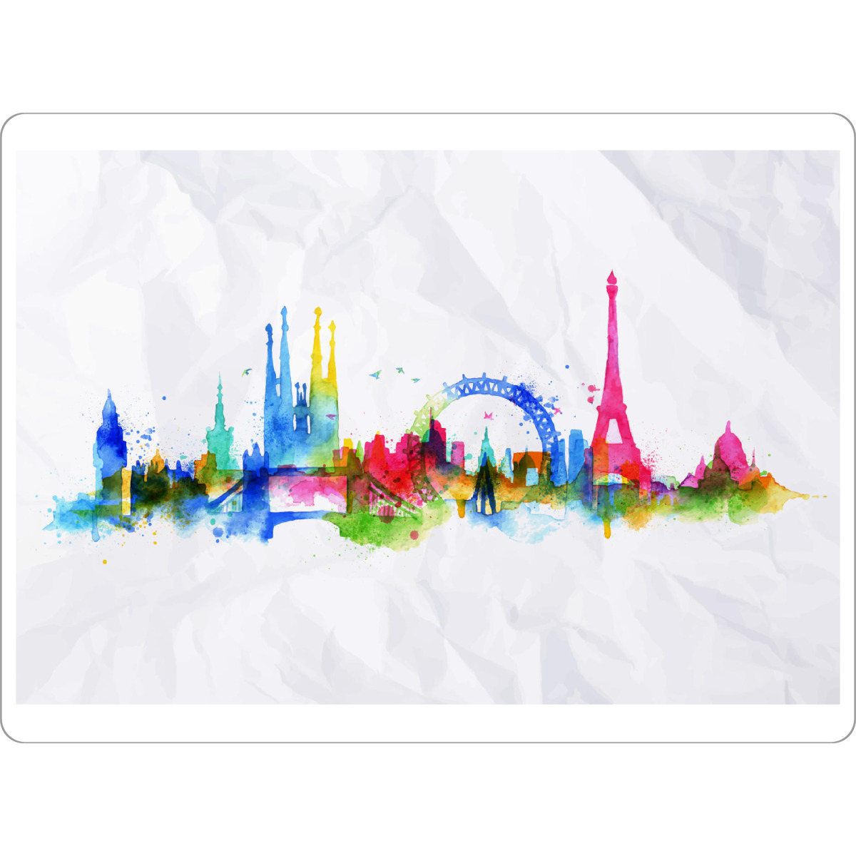 Tischset "Silhouette Paris" artboxONE - Städte / London,Städte / Paris,Städte / Barcelona