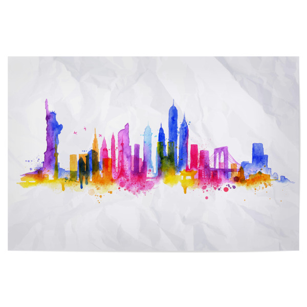 Poster 30x20 cm "Silhouette New York" artboxONE - Städte / New York