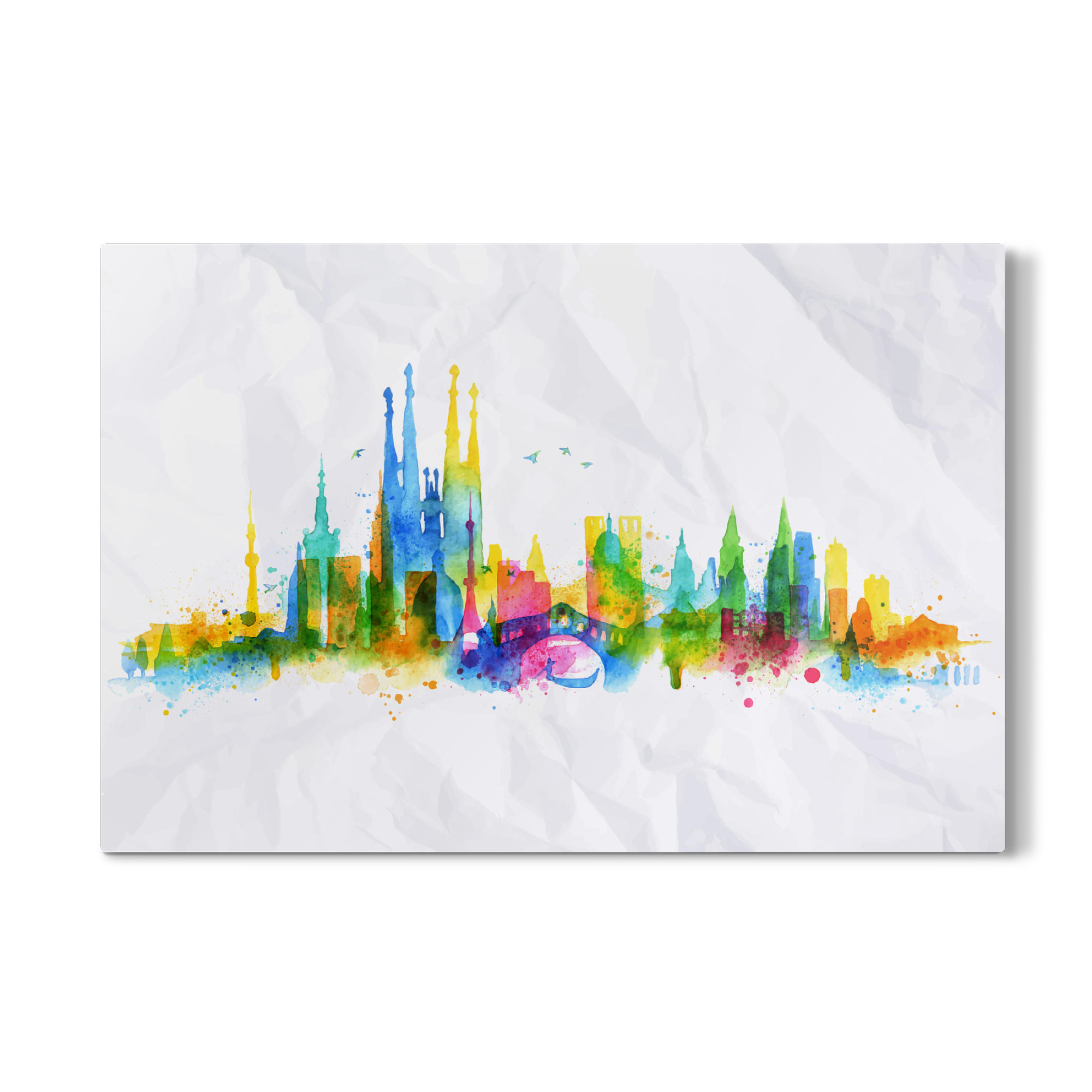 Galerie-Print "Silhouette überlagern Stadt" 75x50 cm artboxONE