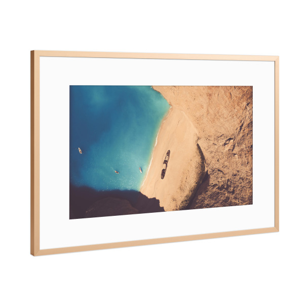 Poster mit Rahmen Kupfer "ZAKYNTHOS, GREECE" artboxONE - Städte,Reise,Reise / Strand und Meer,Reise / Länder