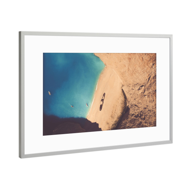 Poster mit Rahmen Silber "ZAKYNTHOS, GREECE" artboxONE - Städte,Reise,Reise / Strand und Meer,Reise / Länder