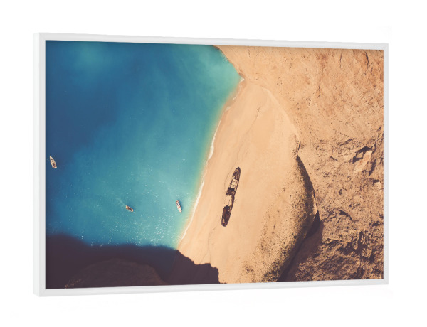 Poster mit weißem Rahmen "ZAKYNTHOS, GREECE" artboxONE - Städte,Reise,Reise / Strand und Meer,Reise / Länder