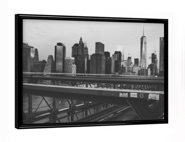 Poster mit schwarzem Rahmen "NEW YORK CITY SKYLINE" artboxONE - Städte,Städte / New York,Reise,Schwarzweiß,Reise / Länder