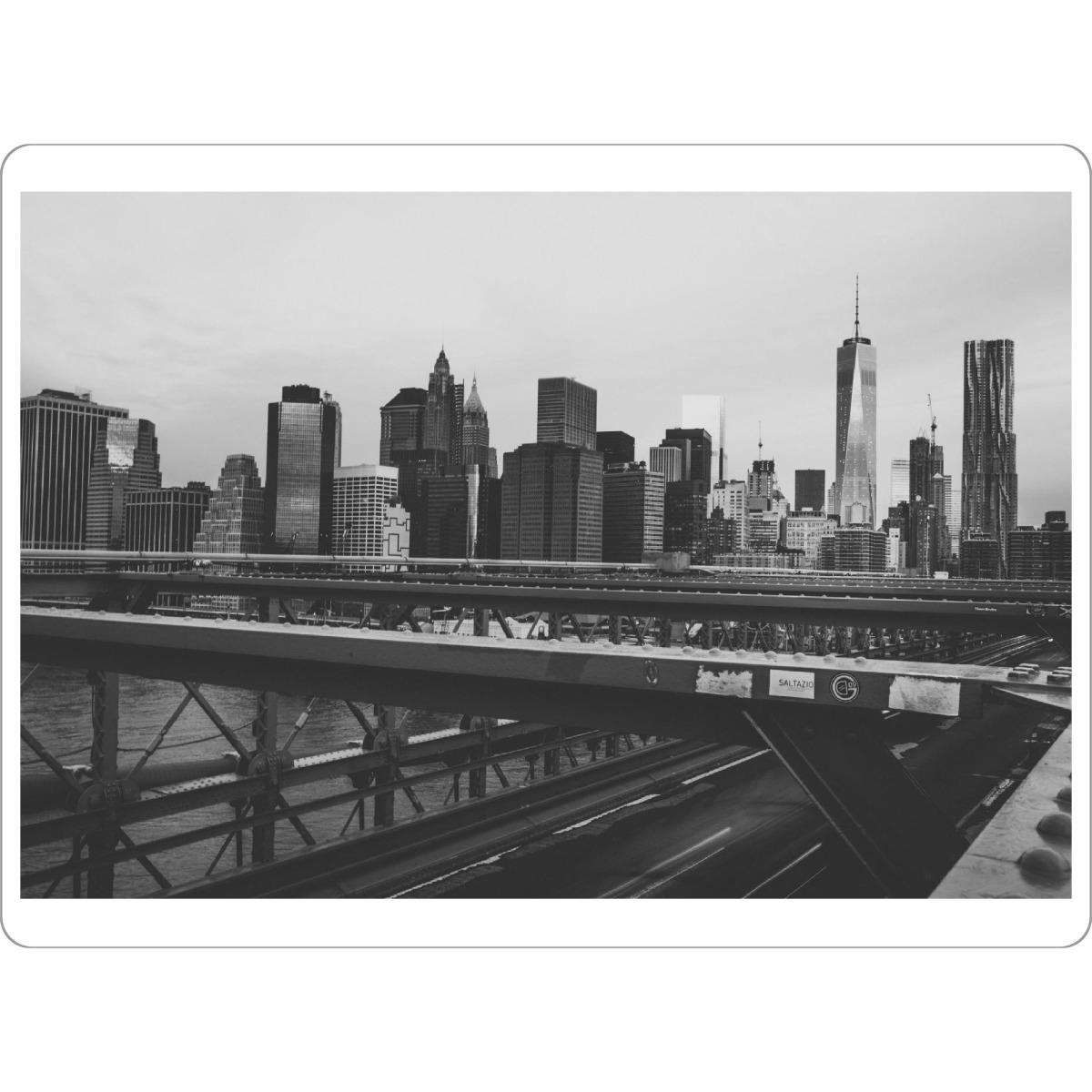 Tischset "NEW YORK CITY SKYLINE" artboxONE - Städte,Städte / New York,Reise,Schwarzweiß,Reise / Länder