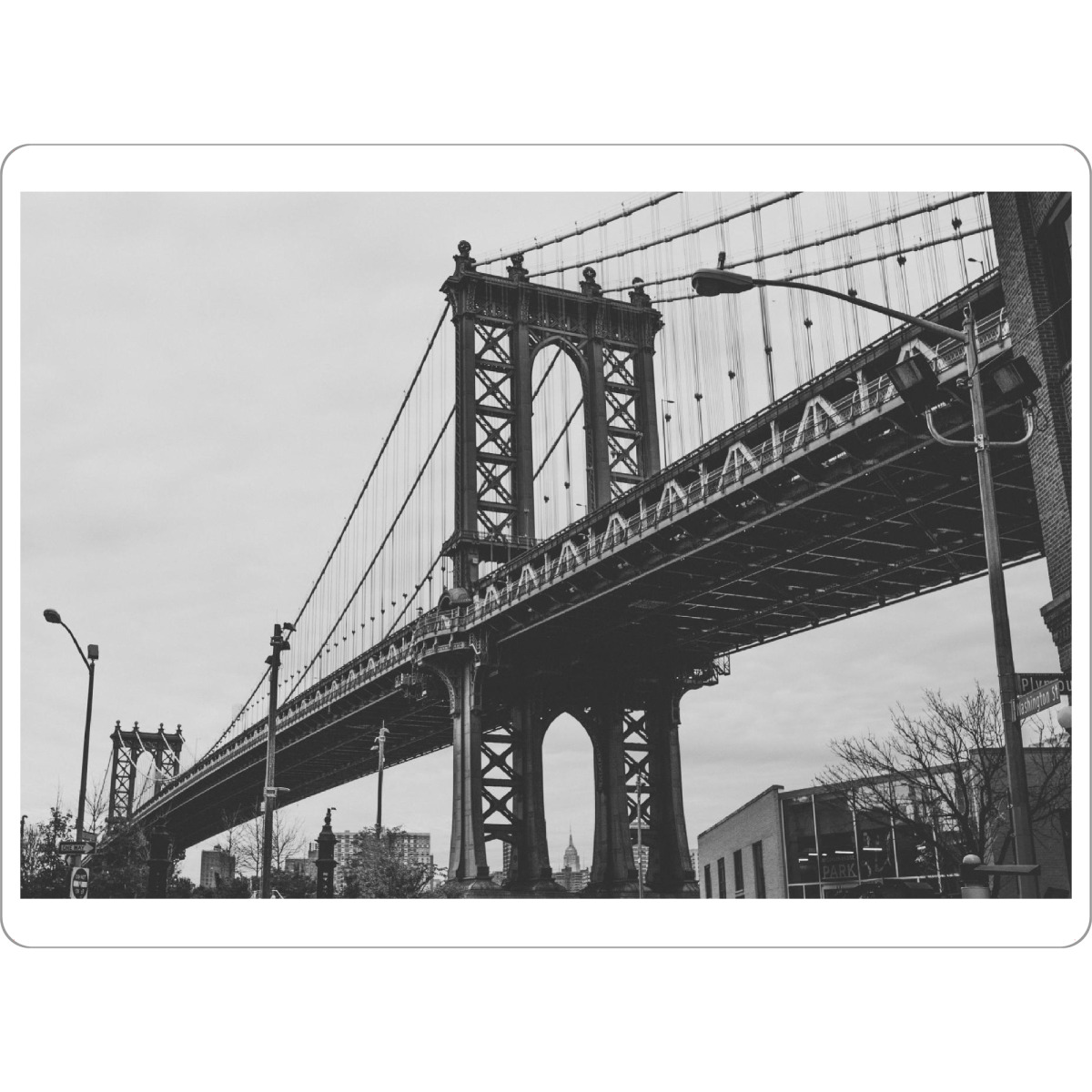 Tischset "MANHATTEN BRIDGE" artboxONE - Städte,Städte / New York,Reise,Schwarzweiß,Reise / Länder